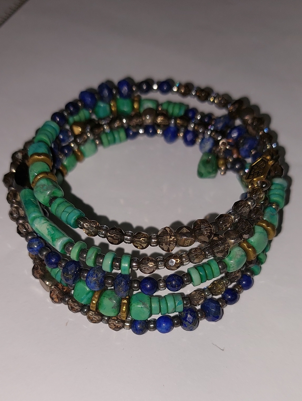 Silpada Turquoise and Blue Lapis Beaded Charm Bracelet - Picture 3 of 7